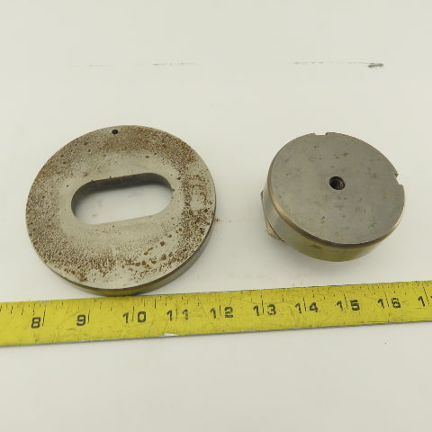 1.250 x 2.500 +.012 Oval Hole Die CNC Turret Punch Shank 3.125 Lot Of 2