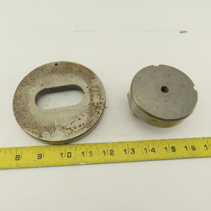 1.250 x 2.500 +.012 Oval Hole Die CNC Turret Punch Shank 3.125 Lot Of 2