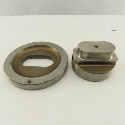 1.250 x 2.500 +.012 Oval Hole Die CNC Turret Punch Shank 3.125 Lot Of 2
