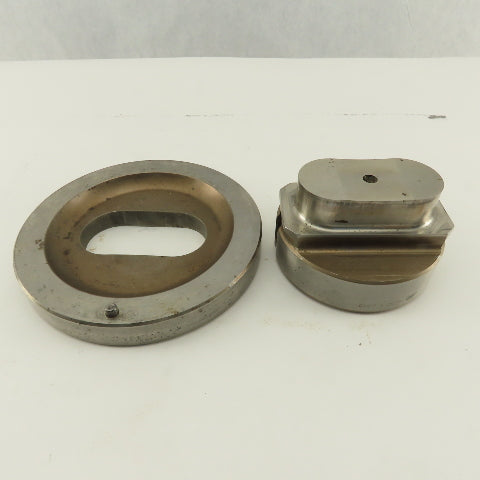 1.250 x 2.500 +.012 Oval Hole Die CNC Turret Punch Shank 3.125 Lot Of 2