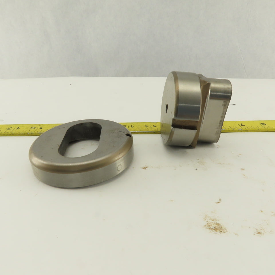 1.250 x 2.500 +.012 Oval Hole Die CNC Turret Punch Shank 2.750 Lot Of 2