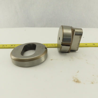 1.250 x 2.500 +.012 Oval Hole Die CNC Turret Punch Shank 2.750 Lot Of 2
