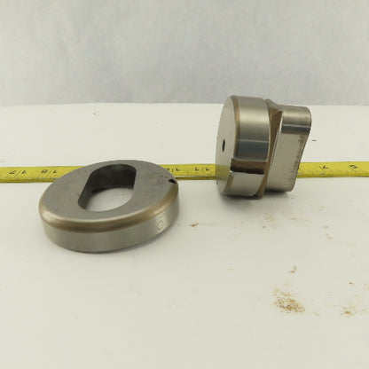 1.250 x 2.500 +.012 Oval Hole Die CNC Turret Punch Shank 2.750 Lot Of 2