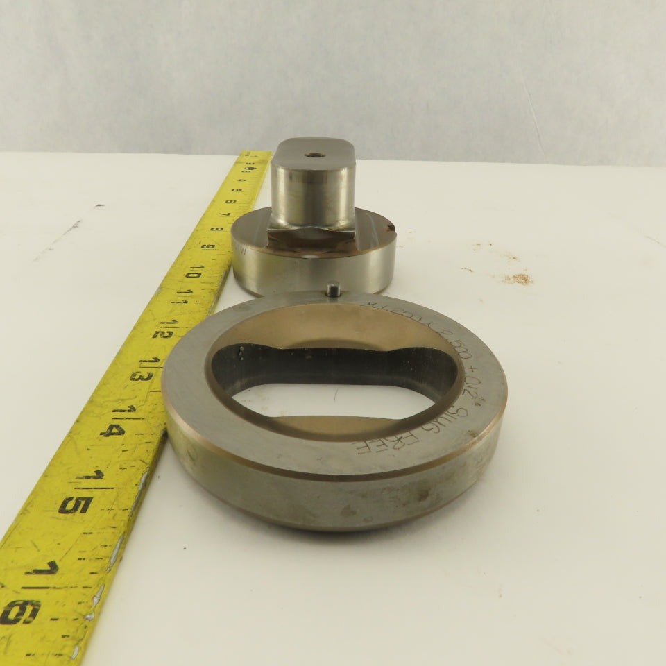 1.250 x 2.500 +.012 Oval Hole Die CNC Turret Punch Shank 2.750 Lot Of 2