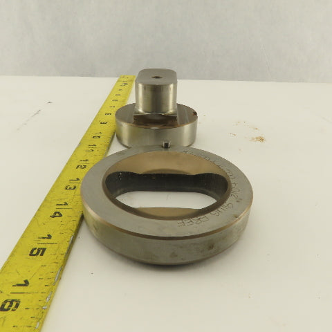 1.250 x 2.500 +.012 Oval Hole Die CNC Turret Punch Shank 2.750 Lot Of 2