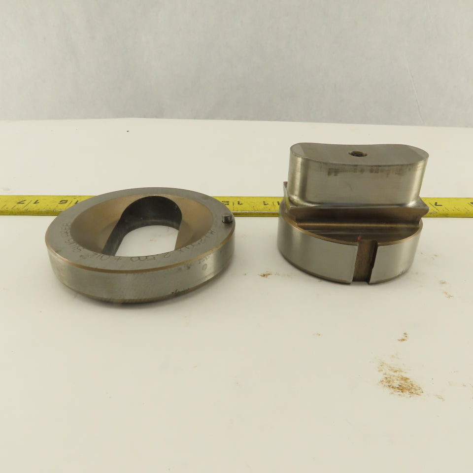 1.250 x 2.500 +.012 Oval Hole Die CNC Turret Punch Shank 2.750 Lot Of 2
