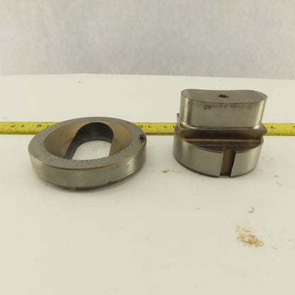 1.250 x 2.500 +.012 Oval Hole Die CNC Turret Punch Shank 2.750 Lot Of 2