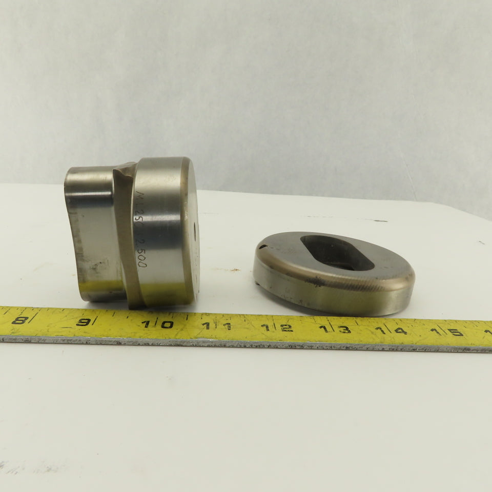 1.250 x 2.500 +.012 Oval Hole Die CNC Turret Punch Shank 2.750 Lot Of 2