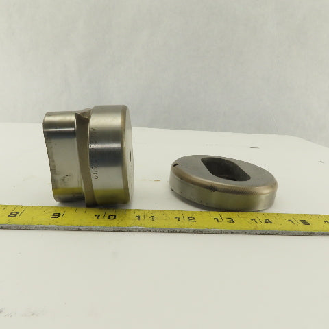 1.250 x 2.500 +.012 Oval Hole Die CNC Turret Punch Shank 2.750 Lot Of 2