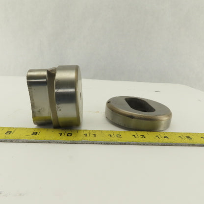 1.250 x 2.500 +.012 Oval Hole Die CNC Turret Punch Shank 2.750 Lot Of 2