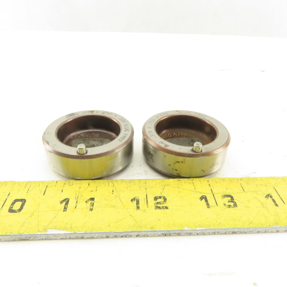 Mate .375 x .750 + Tol Oval Hole Die CNC Turret Slug Free For 1.562 Holder Lt/2