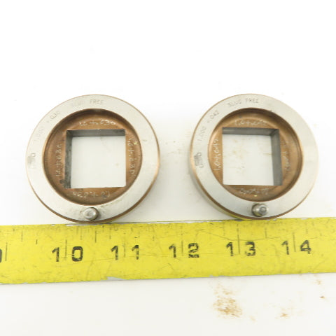 Mate 1.000 +Tol Square Hole Die CNC Turret For 2.250 Holder Lot Of 2