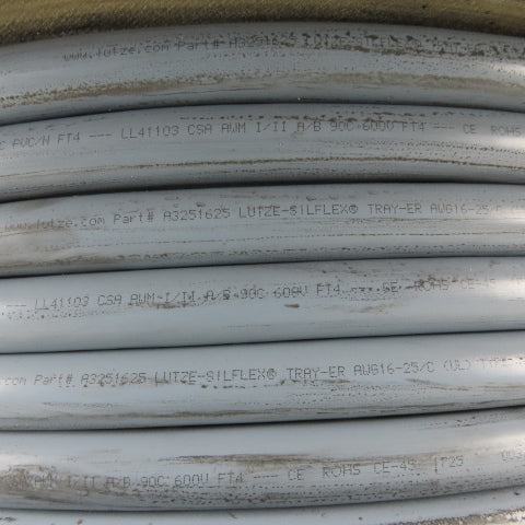 Lutze-Silflex A3251625 Flexible Control Cable 16/25 PVC Jacket Unshielded 452'