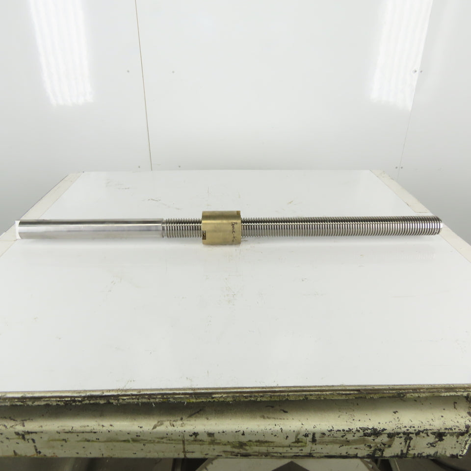 Bourn Koch BE-65 2-4 ACME Threaded Lead Screw .250 Lead W/ Bronze Nut 20" Travel