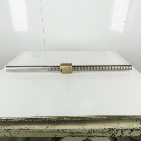 Bourn Koch BE-65 2-4 ACME Threaded Lead Screw .250 Lead W/ Bronze Nut 20" Travel