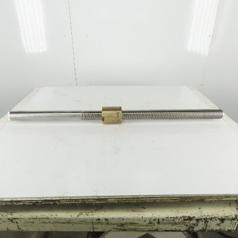 Bourn Koch BE-65 2-4 ACME Threaded Lead Screw .250 Lead W/ Bronze Nut 20" Travel