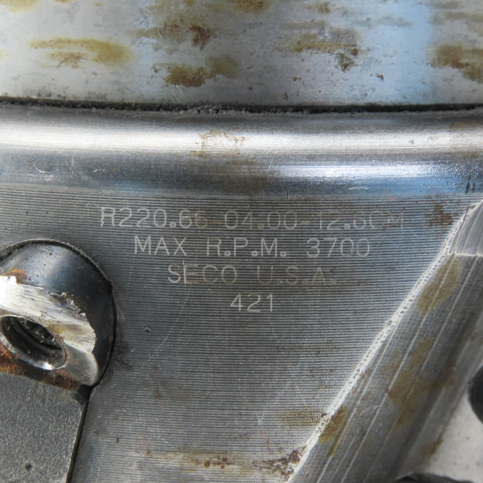 Seco R220.66-04.00 CAT 50 Tool Holder 4" Hexamill Indexing Face Mill