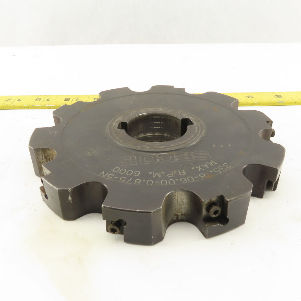 Seco 335.T8-06.00-0.875-5N 6" x 7/8" Indexing Slot Cutter 1-1/2" Arbor