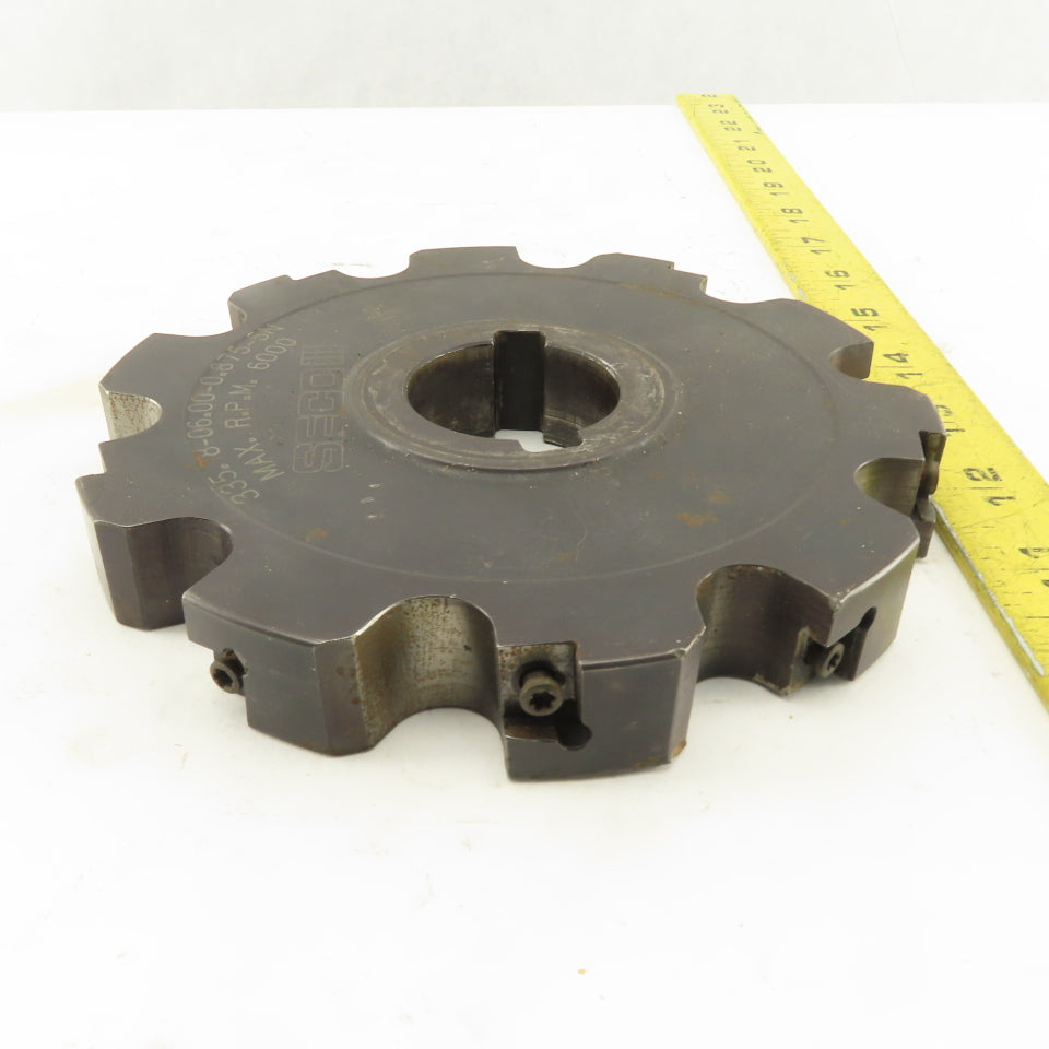 Seco 335.T8-06.00-0.875-5N 6" x 7/8" Indexing Slot Cutter 1-1/2" Arbor