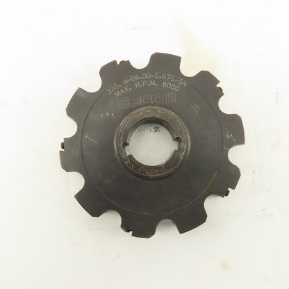 Seco 335.T8-06.00-0.875-5N 6" x 7/8" Indexing Slot Cutter 1-1/2" Arbor