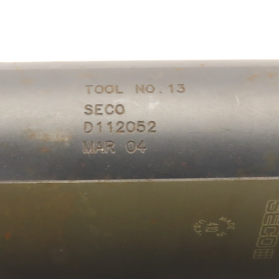 Seco D-112052 Cat 50 Indexing Boring Bar Coolant Thru 2.750 Dia. 10" Projection