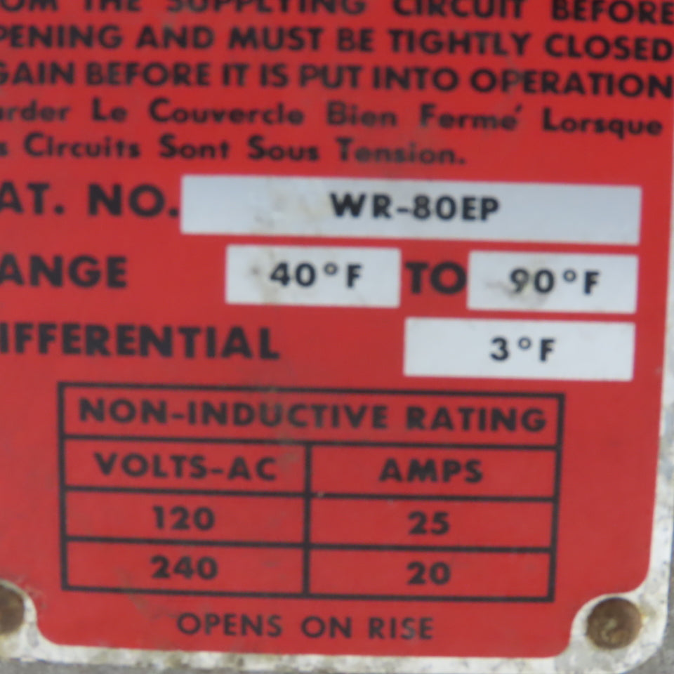 Edwin Wiegand WR-80EP Hazardous Location Thermostat 40°F to 90°F