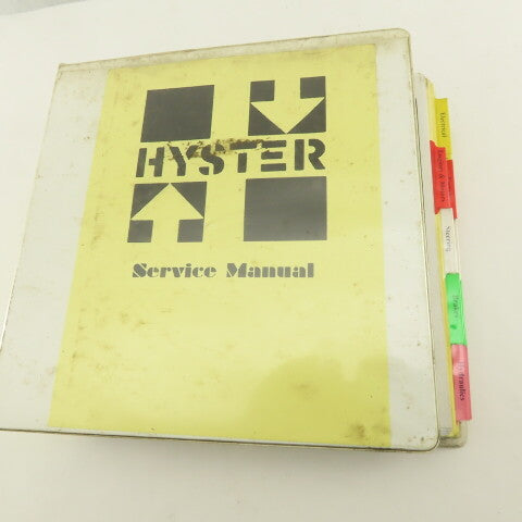 Hyster Maintenance Service Instruction Manual For R30CH Narrow Aisle Forklift