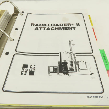 Hyster Maintenance Service Instruction Manual For R30CH Narrow Aisle Forklift