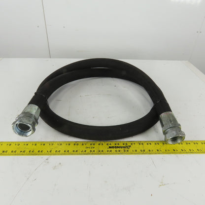 8' x 1-1/2" ID Flexible Fiber Braded Hydraulic Hose W1212-24 Female Swivel Ends