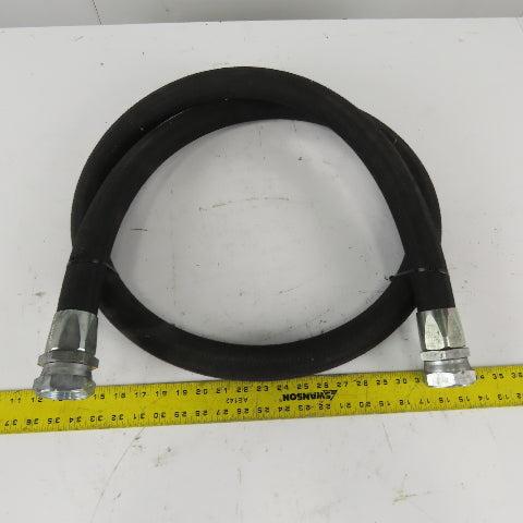 8' x 1-1/2" ID Flexible Fiber Braded Hydraulic Hose W1212-24 Female Swivel Ends