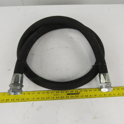 8' x 1-1/2" ID Flexible Fiber Braded Hydraulic Hose W1212-24 Female Swivel Ends