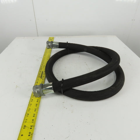 8' x 1-1/2" ID Flexible Fiber Braded Hydraulic Hose W1212-24 Female Swivel Ends