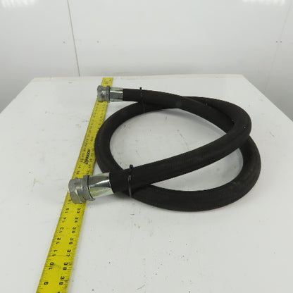 8' x 1-1/2" ID Flexible Fiber Braded Hydraulic Hose W1212-24 Female Swivel Ends