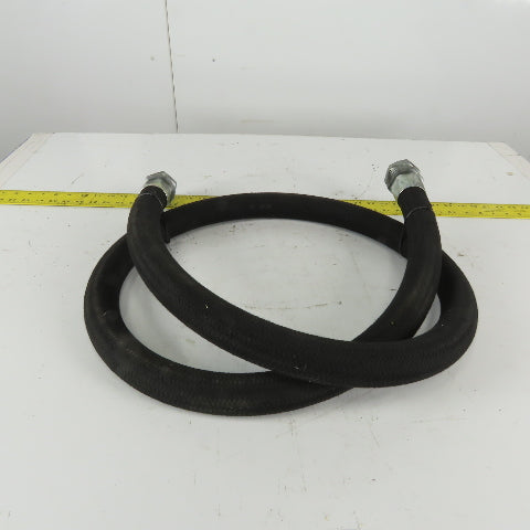 8' x 1-1/2" ID Flexible Fiber Braded Hydraulic Hose W1212-24 Female Swivel Ends