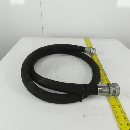 8' x 1-1/2" ID Flexible Fiber Braded Hydraulic Hose W1212-24 Female Swivel Ends