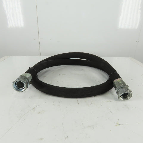 8' x 1-1/2" ID Flexible Fiber Braded Hydraulic Hose W1212-24 Female Swivel Ends