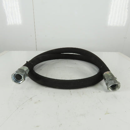 8' x 1-1/2" ID Flexible Fiber Braded Hydraulic Hose W1212-24 Female Swivel Ends