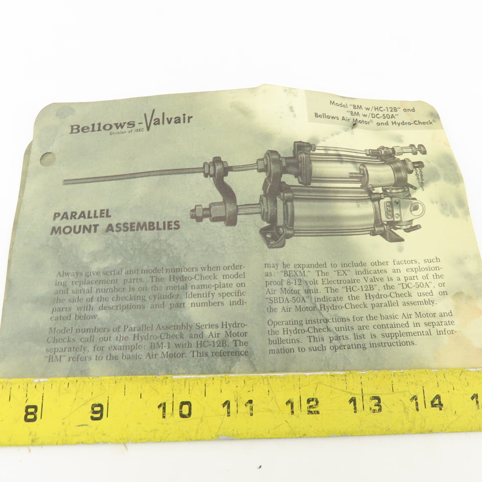 Parker Schrader Bellows A-982 Air Motor Mounting Arm