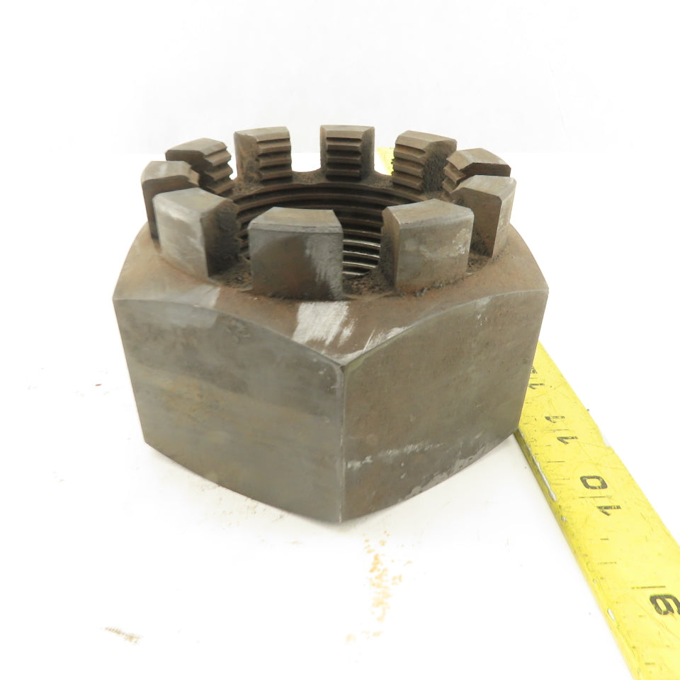 2-3/4"-6 Plain Finish Carbon Steel Castle Nut