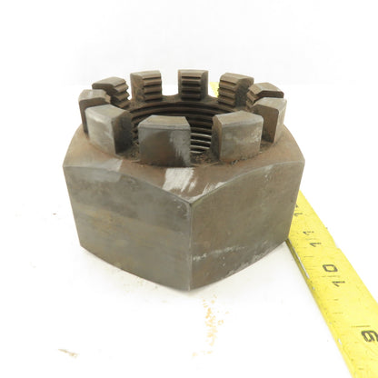 2-3/4"-6 Plain Finish Carbon Steel Castle Nut