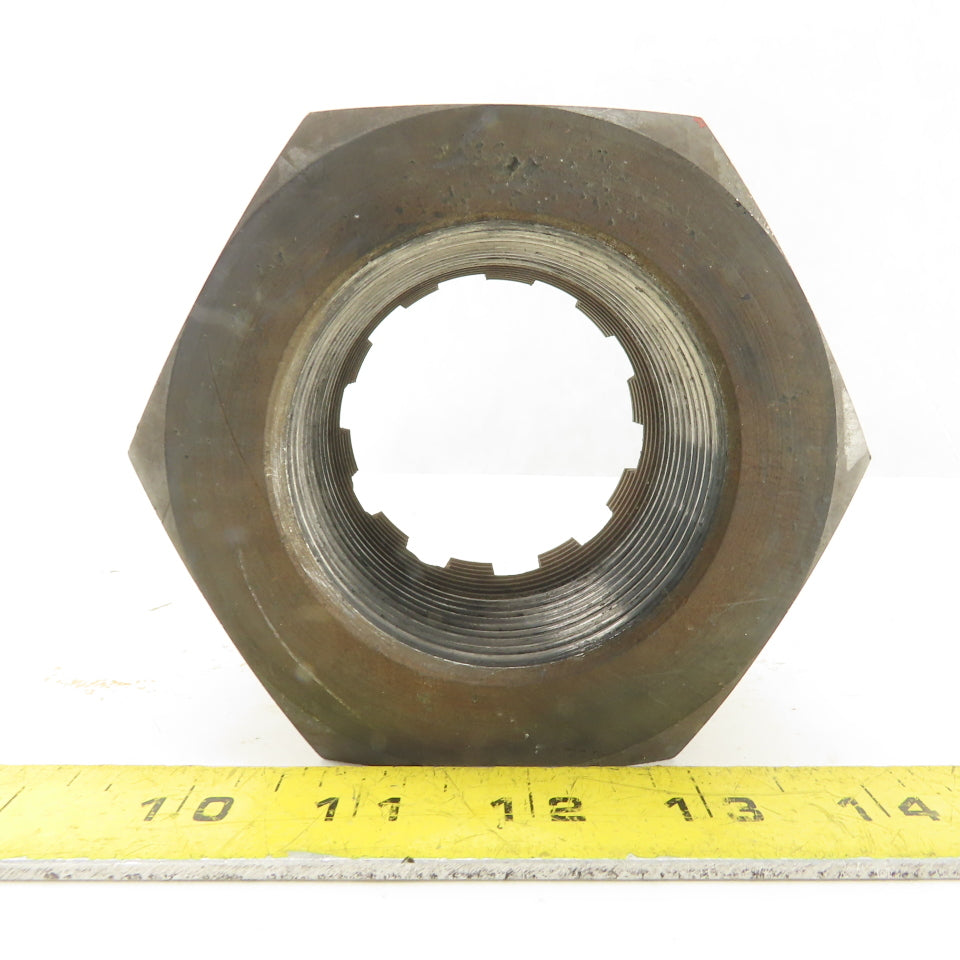 2-3/4"-6 Plain Finish Carbon Steel Castle Nut