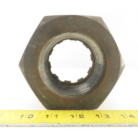 2-3/4"-6 Plain Finish Carbon Steel Castle Nut