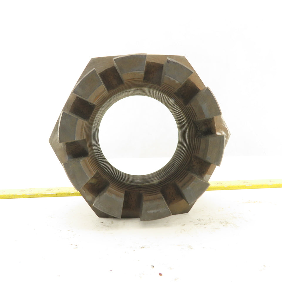 2-3/4"-6 Plain Finish Carbon Steel Castle Nut