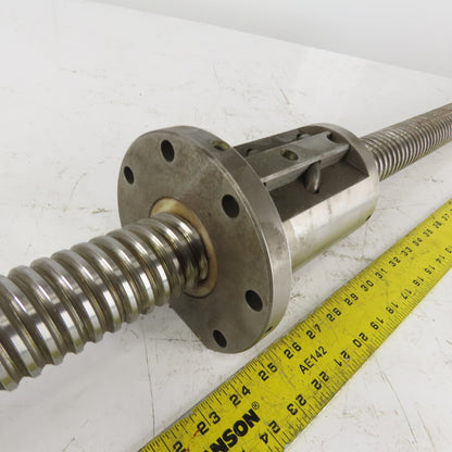 50mm Diam x 20mm Double Pitch Ball Screw & Nut Assembly 1550mm OAL 760mm Travel