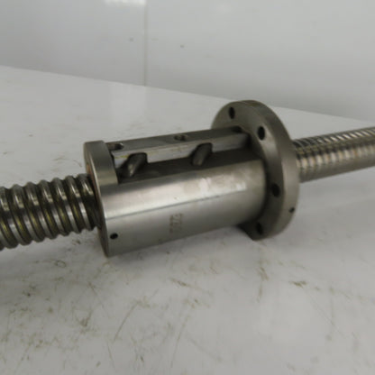 50mm Diam x 20mm Double Pitch Ball Screw & Nut Assembly 1550mm OAL 760mm Travel
