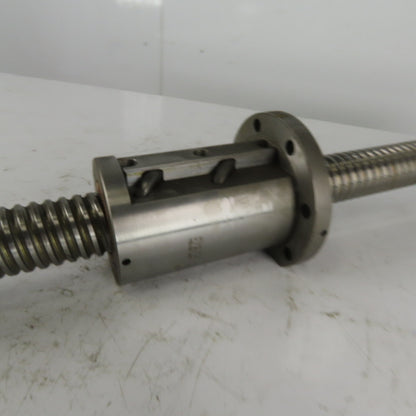 50mm Diam x 20mm Double Pitch Ball Screw & Nut Assembly 1550mm OAL 760mm Travel