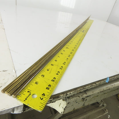 1/4" Diameter X 212" Total length C360 Extruded Brass Round Bar Lot of 4pcs