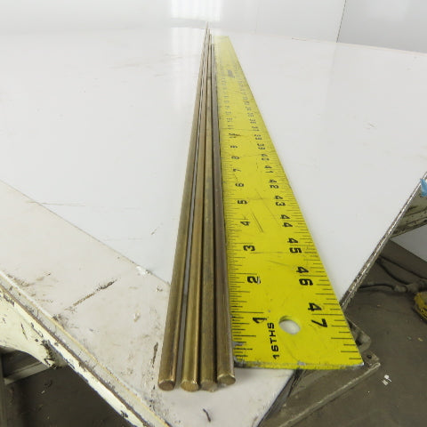 1/4" Diameter X 212" Total length C360 Extruded Brass Round Bar Lot of 4pcs