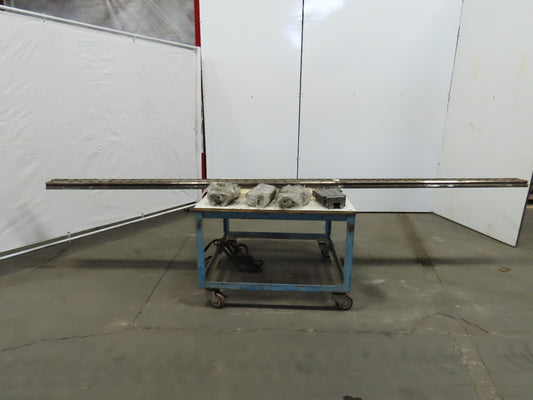 INA 87 N05 Linear Guide Rail 150-1/4" W/2 Caged Bearing Blocks Lot of 2