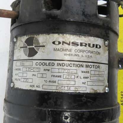 Onsrud 135-145 8Hp 230V 3Ph 14,700 RPM Routing Spindle Motor